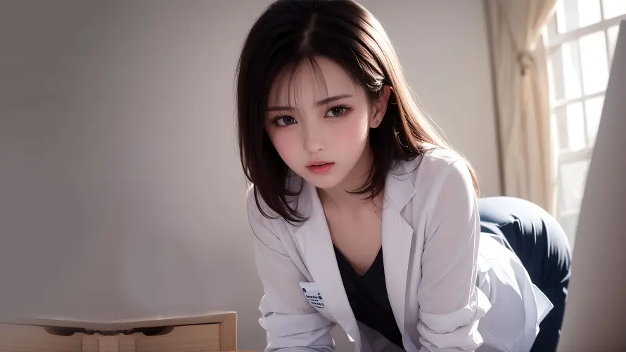 4k少女壁纸-护士 - 治愈系-室内场景「哲风壁纸」