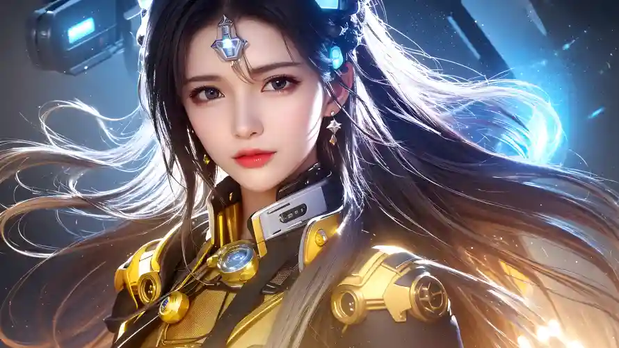 4k少女壁纸-战斗天使 - 机械风少女-少女战士形象「哲风壁纸」