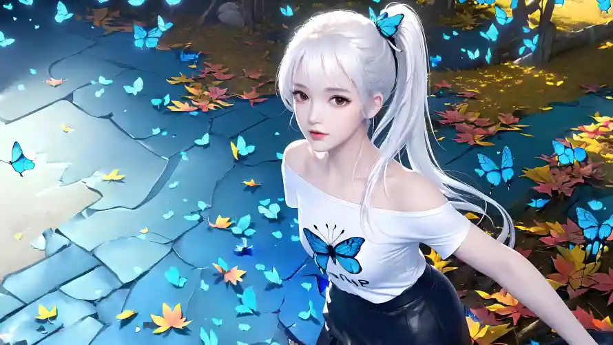 4k清纯壁纸-白发 - 清纯少女-白发少女「哲风壁纸」