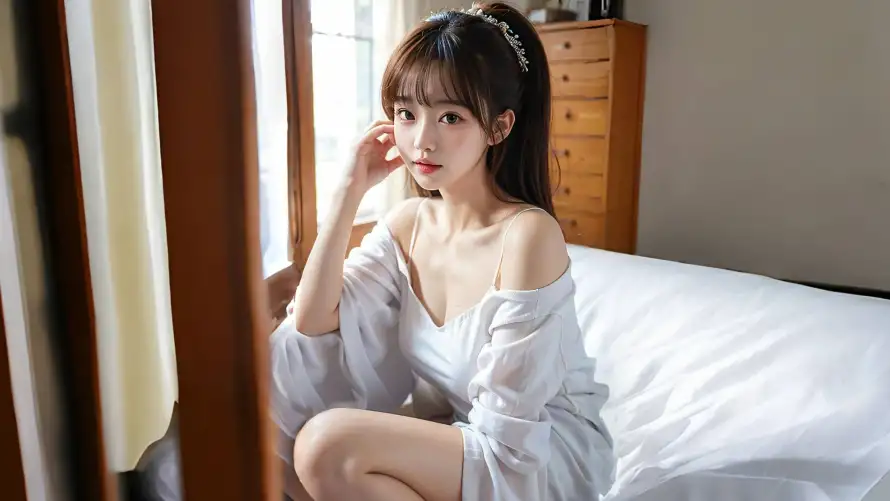3k可爱壁纸-清纯 - 卧室场景-可爱女生「哲风壁纸」