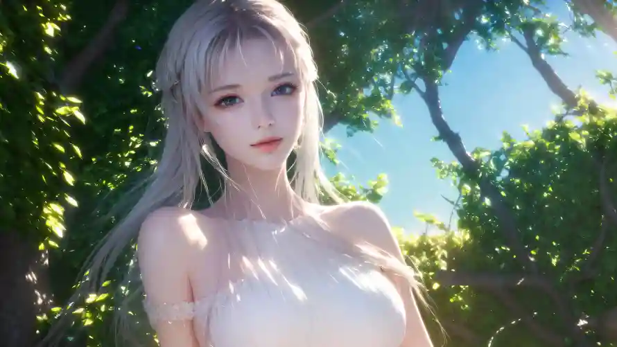 4k少女壁纸-清新 - 户外场景-清新绿荫「哲风壁纸」