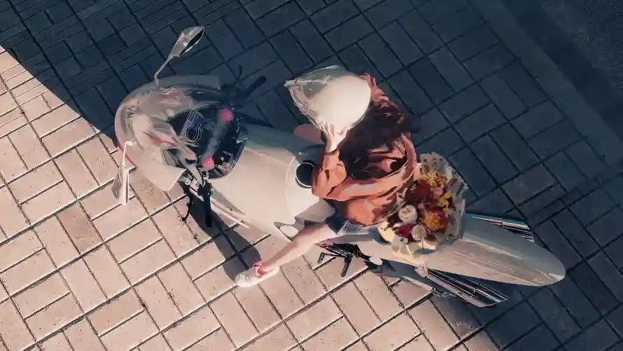 4k个性女孩壁纸-摩托元素 - 机车女孩-机车少女「哲风壁纸」