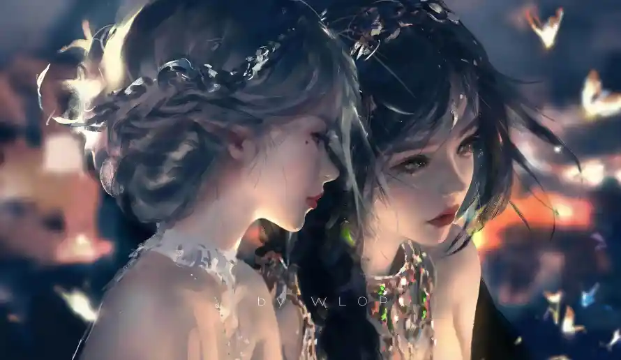 6k2K壁纸-2K画质 - WLOP-蝴蝶光影「哲风壁纸」