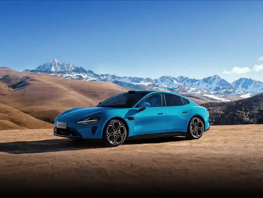 3k小米汽车壁纸-沙漠雪山 - SU7汽车-小米SU7「哲风壁纸」