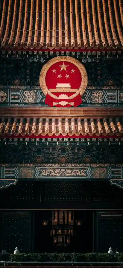 4k国家壁纸 - 国徽 - 中式屋檐 - 传统建筑「哲风壁纸」