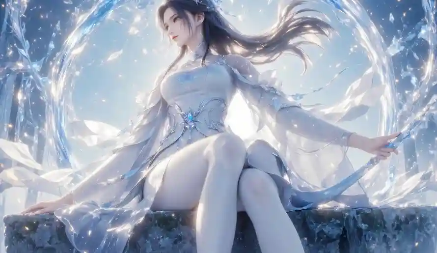 14k国漫壁纸-诛仙 - 水元素-白衣女子「哲风壁纸」