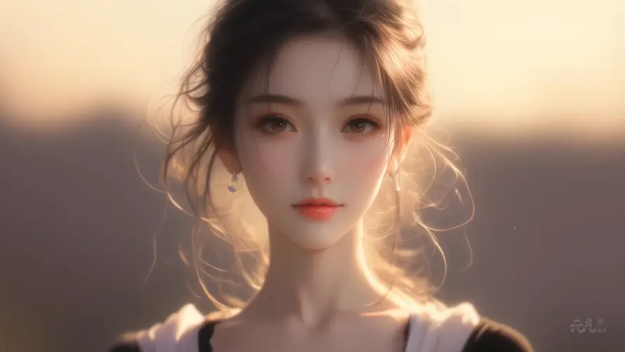 4k清纯壁纸-阳光 - 户外场景-清纯肖像「哲风壁纸」