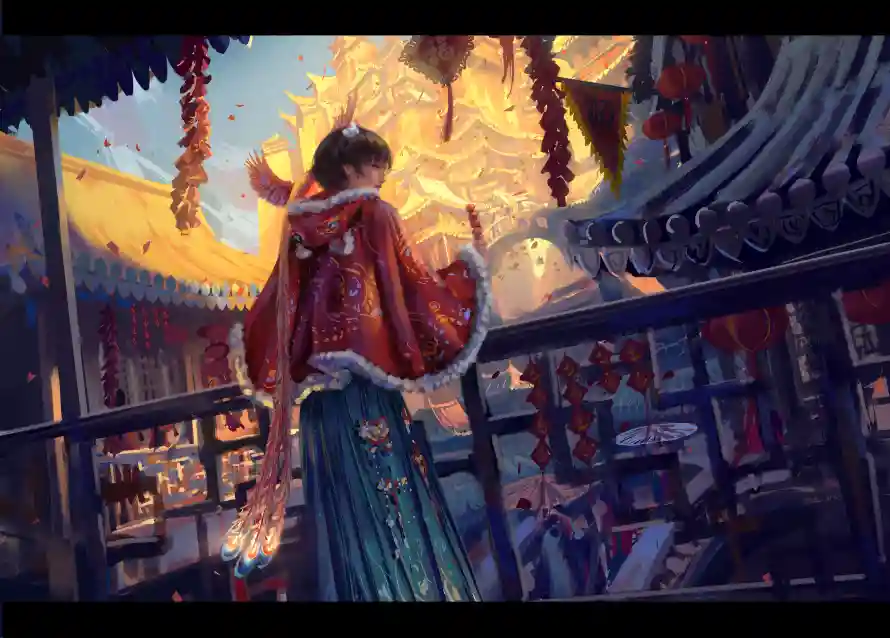 4k小绿壁纸-鬼刀 - 传统服饰-古风插画「哲风壁纸」