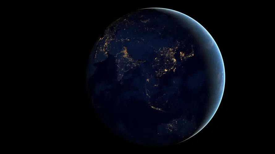5k星球壁纸-风景 - 地球灯光-夜景图片「哲风壁纸」