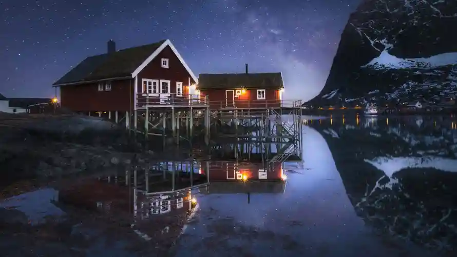 4k夜空壁纸-木屋 - 风景-夜景摄影「哲风壁纸」