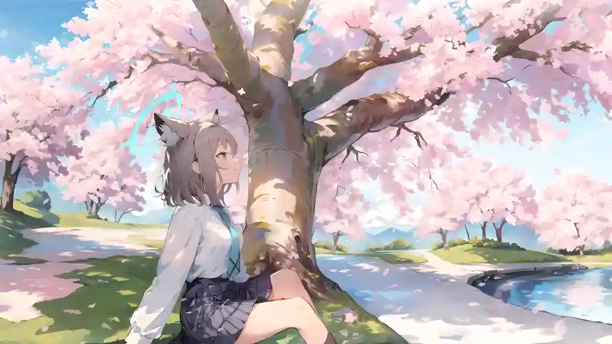 6k樱花壁纸-风景 - 动漫角色-春日场景「哲风壁纸」