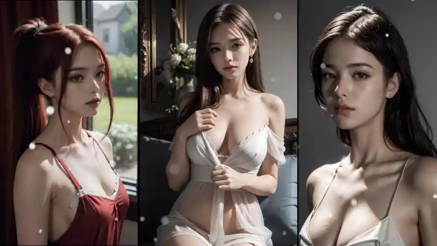2k三联壁纸-美丽 - 三联图片-性感美女「哲风壁纸」