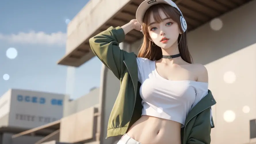 2k少女壁纸-运动 - 休闲穿搭-少女运动「哲风壁纸」