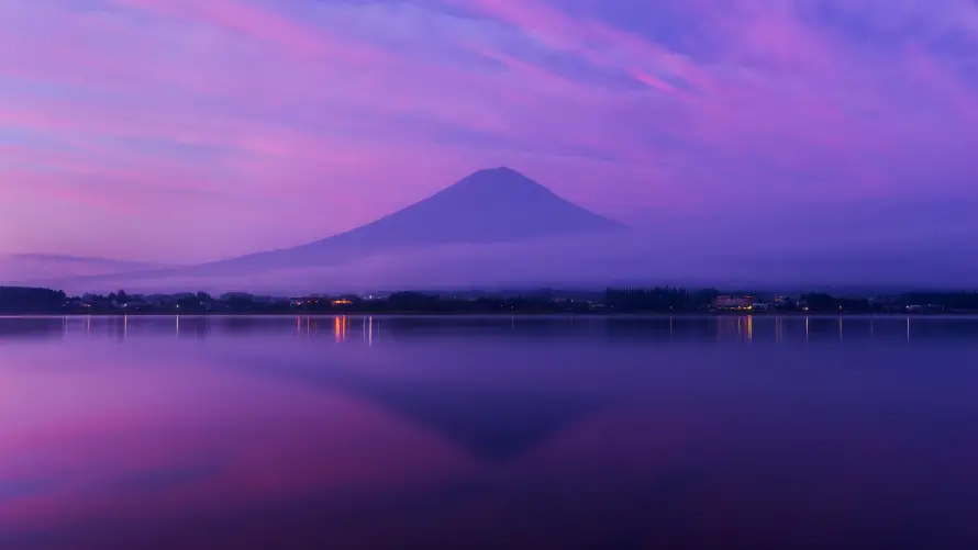 5k湖泊壁纸-山 - 水-富士山「哲风壁纸」