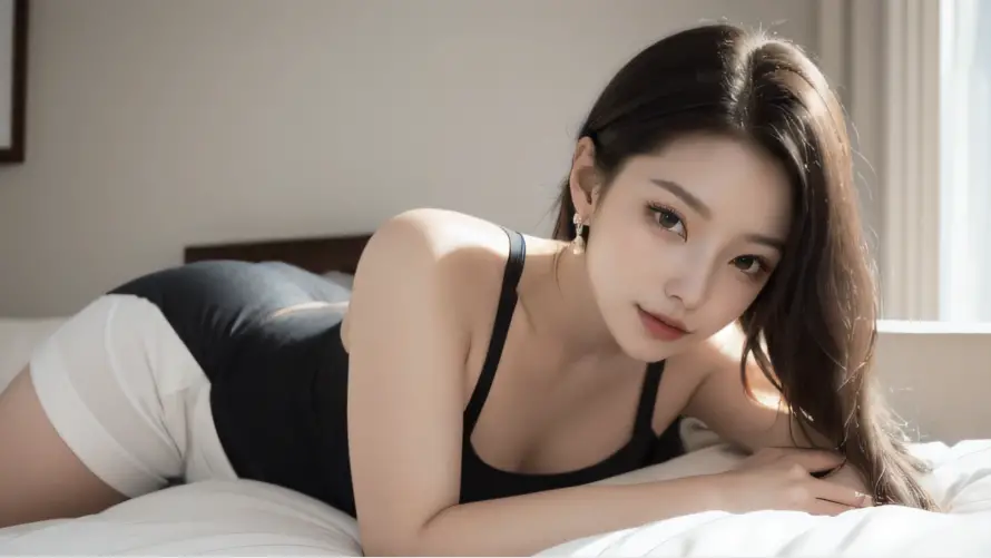 2k居家壁纸-美女 - 卧室背景-家居美女「哲风壁纸」