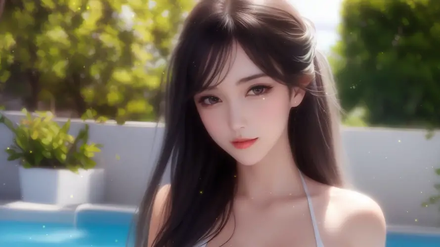 2k清纯壁纸-美女 - 夏日风情-户外场景「哲风壁纸」