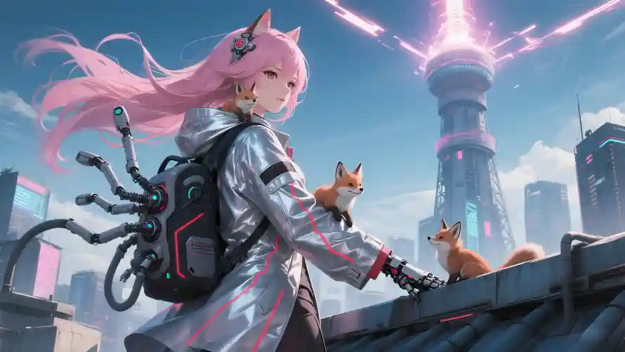 4k游戏壁纸-神子 - 神子二创-粉毛猫娘「哲风壁纸」