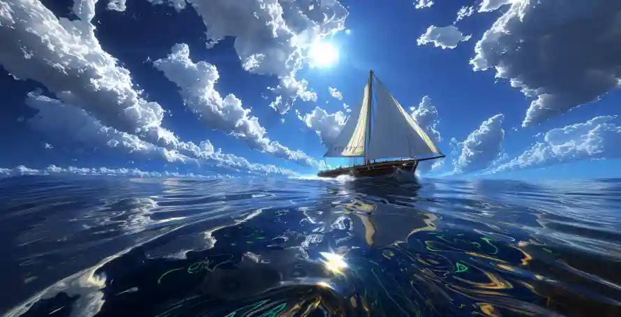 3k天空倒影壁纸-帆船海洋 - 帆船风景-自然景观「哲风壁纸」