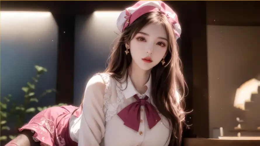 2k清纯壁纸-美女 - 室内场景-少女写真「哲风壁纸」