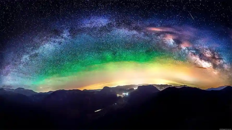 2k夜幕壁纸-夜空 - 星空-极光「哲风壁纸」
