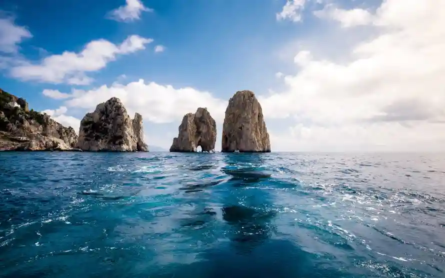 4k悬崖壁纸-暗礁 - 海洋-海面「哲风壁纸」