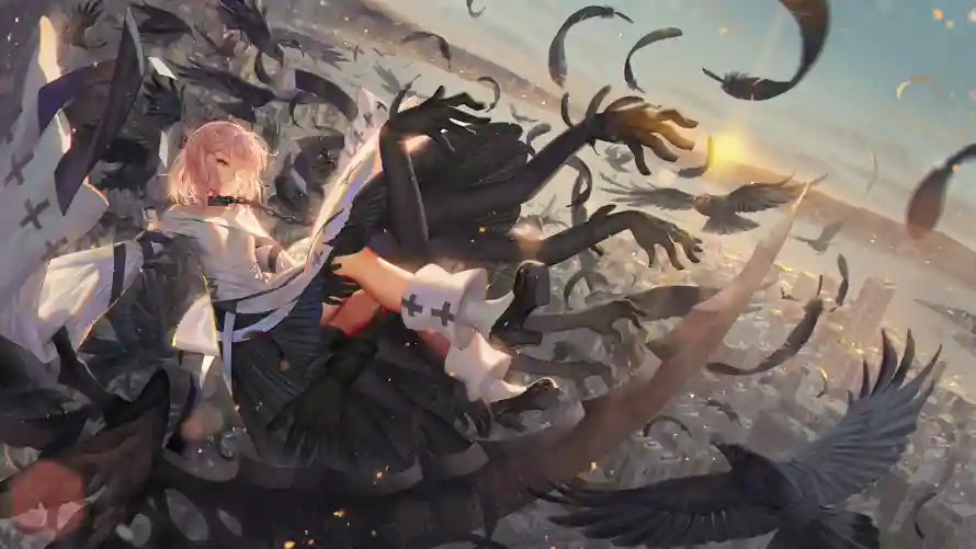 2k女孩壁纸-二次元 - 乌鸦少女-动漫插画「哲风壁纸」