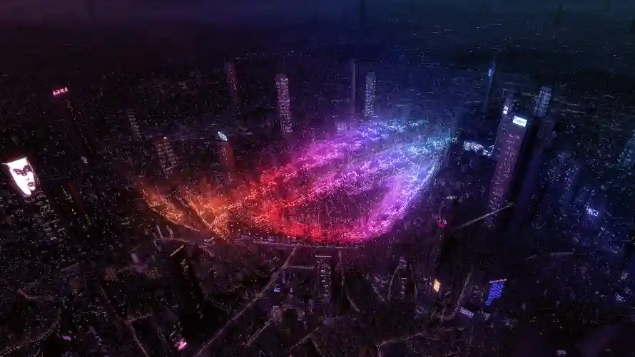 2k城市壁纸-艺术 - 光影设计-城市夜景「哲风壁纸」