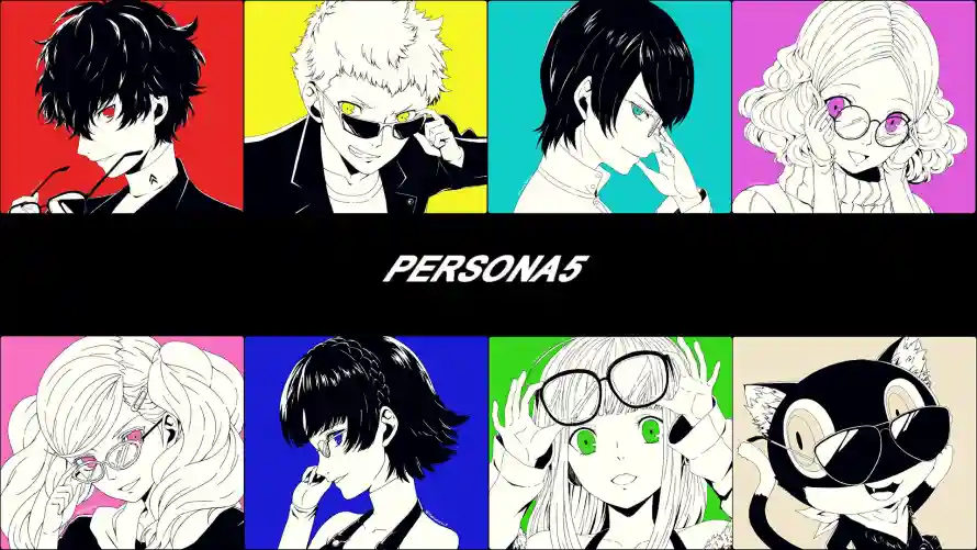 2k二次元壁纸-P5角色 - 多彩背景-日式动漫「哲风壁纸」