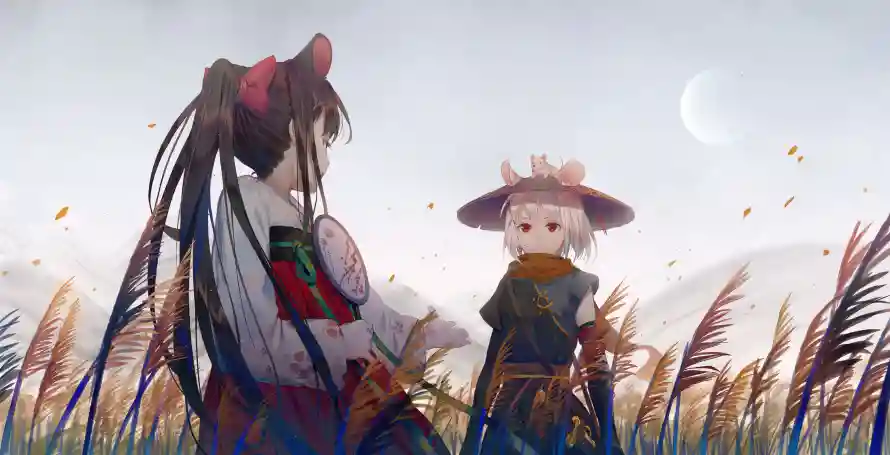 4k女孩壁纸-二次元 - 动漫插画-少女背影「哲风壁纸」