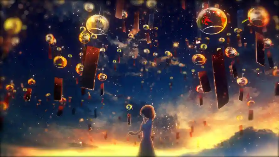 3k女孩壁纸-插画 - 星空-梦幻「哲风壁纸」