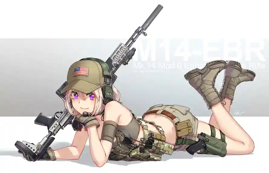 4k女孩壁纸-二次元 - 军装少女-二次元插画「哲风壁纸」