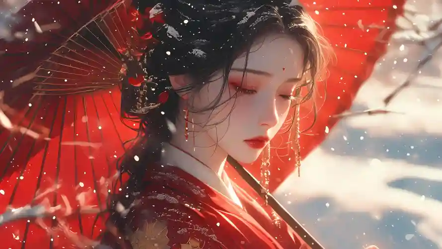 4k国风壁纸-美女 - 东方美学-古典东方「哲风壁纸」