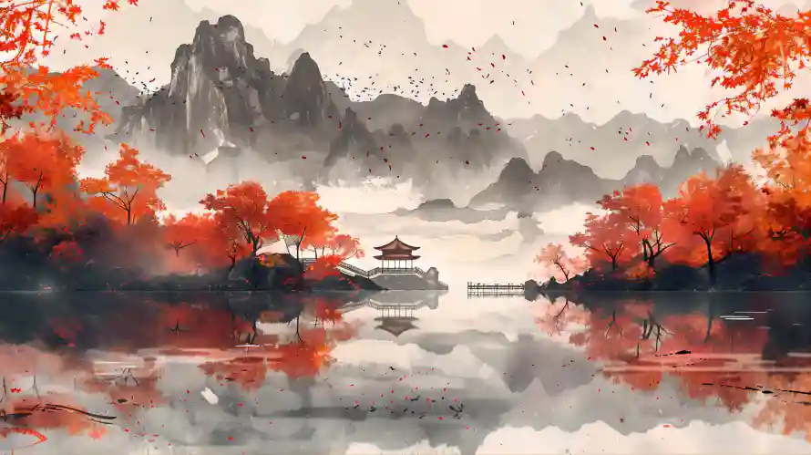 8k壁纸壁纸-水墨 - 超清-风景「哲风壁纸」