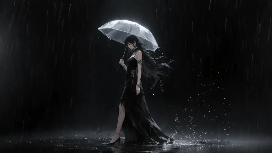 4k夜晚壁纸 - 雨伞 - 暗夜氛围 - 水花飞溅「哲风壁纸」 4k夜晚壁纸 - 雨伞 - 暗夜氛围 - 水花飞溅「哲风壁纸」