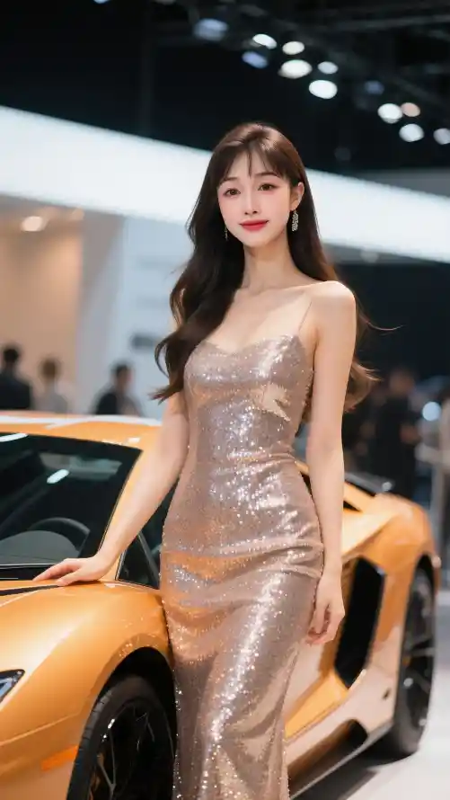 4k美女壁纸 - 魅力 - 亮片礼服 - 时尚穿搭「哲风壁纸」