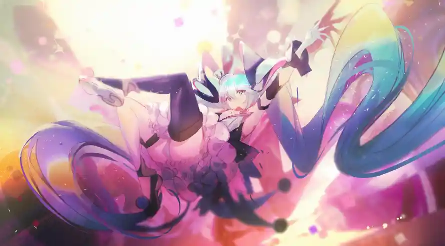 3k美女壁纸-二次元 - 初音未来-梦幻背景「哲风壁纸」