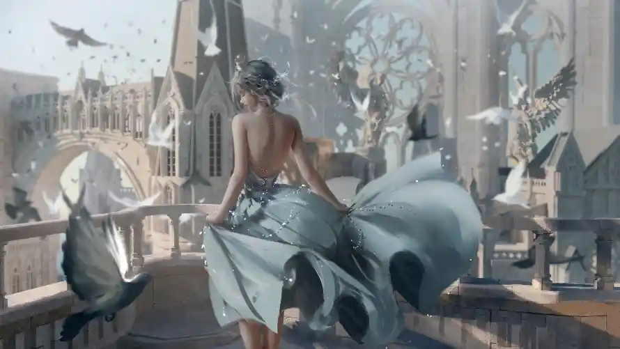 4k鬼刀壁纸 - 海琴烟 - CG插图 - WLOP「哲风壁纸」