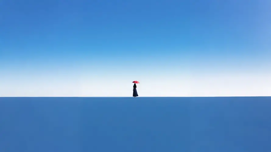 4k一人壁纸-孤独 - 海洋-独行「哲风壁纸」
