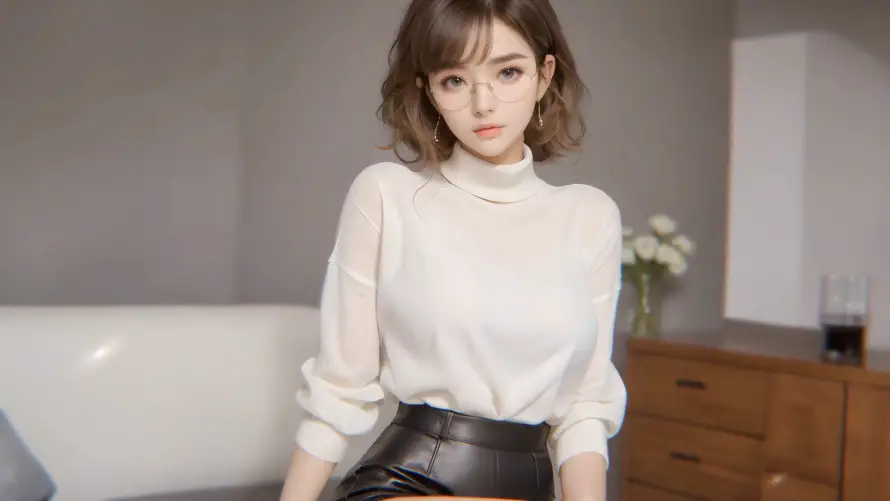 2k知性壁纸-美女 - 优雅穿搭-室内环境「哲风壁纸」