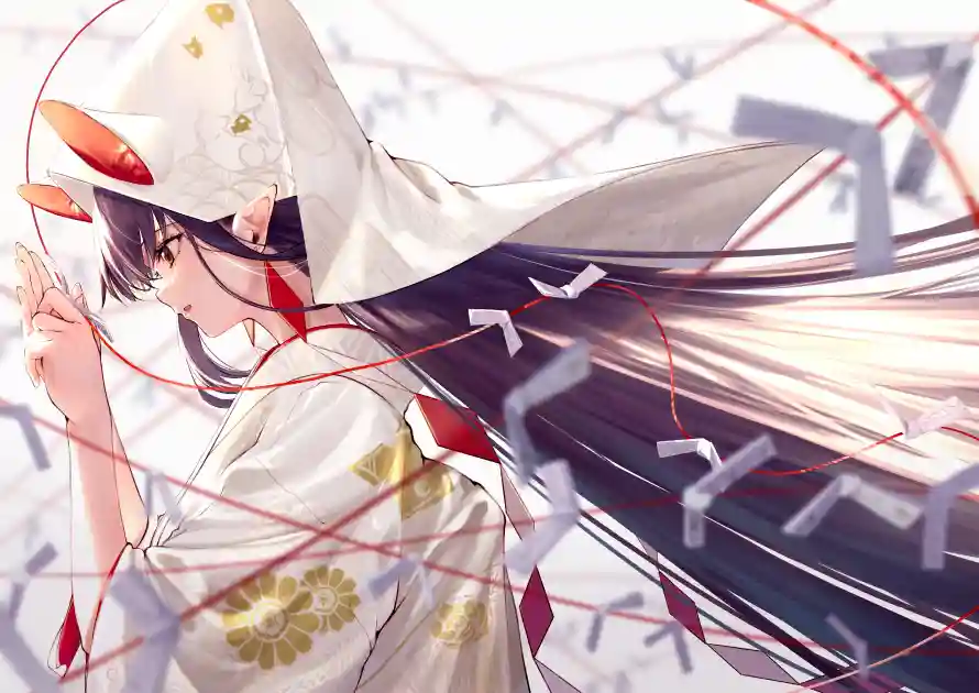 4k寺庙壁纸-祈祷 - 传统服饰-动漫角色「哲风壁纸」