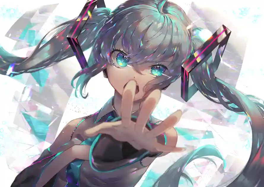 2k伸手壁纸-伸手动作 - 初音未来-动漫角色「哲风壁纸」
