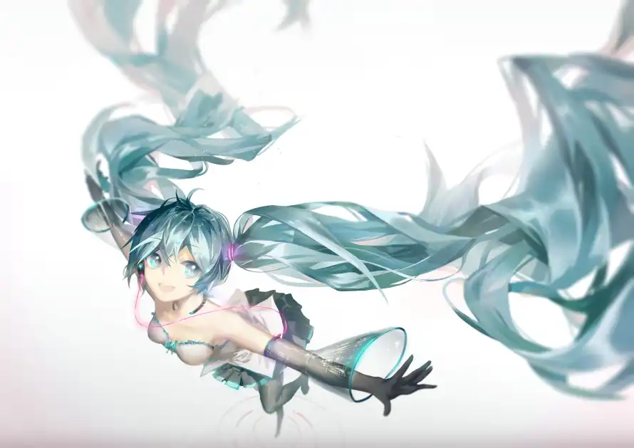 4k插画壁纸-飞翔 - 二次元-初音未来「哲风壁纸」
