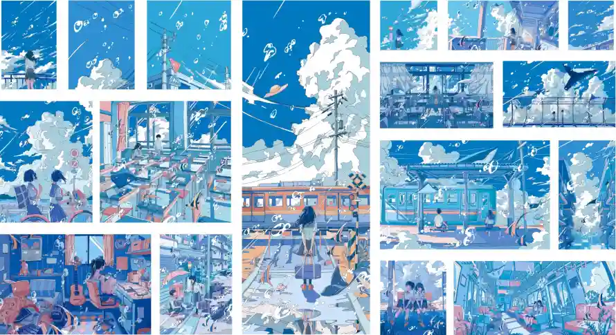 2k动漫壁纸-二次元 - 漫画风-分镜构图「哲风壁纸」