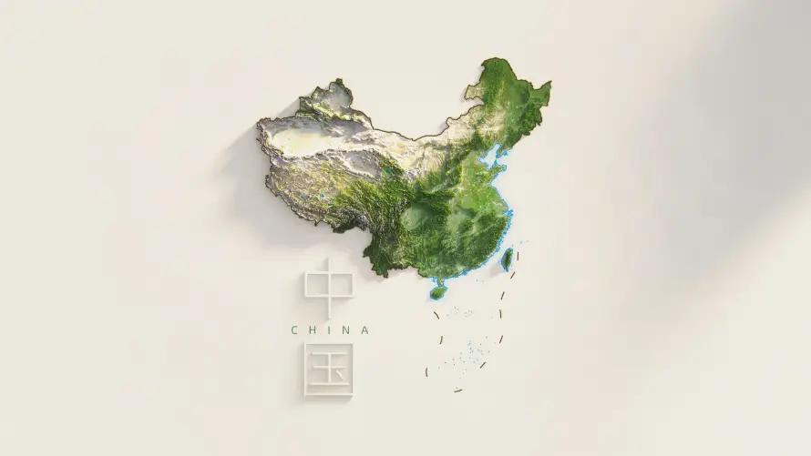 4k爱国壁纸-中国地图 - 国家版图-地理背景「哲风壁纸」