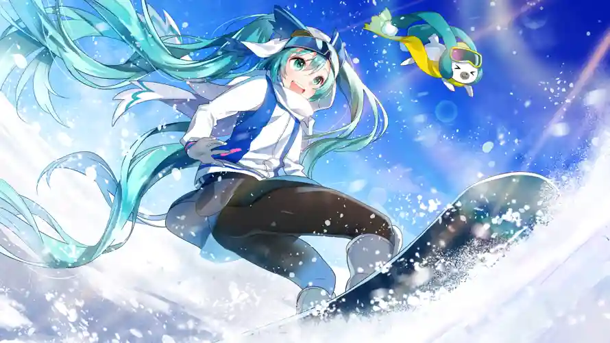 3k滑雪壁纸-冬季运动 - 初音未来-动感瞬间「哲风壁纸」 3k滑雪壁纸-冬季运动 - 初音未来-动感瞬间「哲风壁纸」