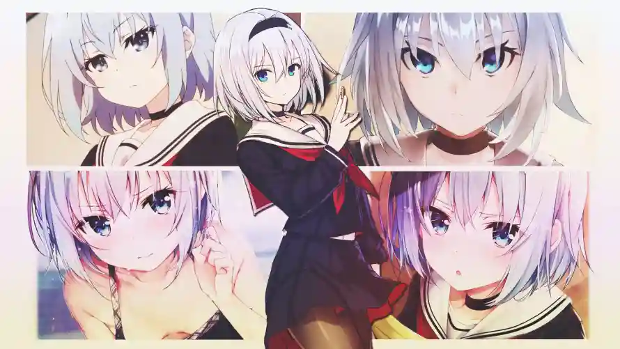 2k校服壁纸-银发 - 动漫角色-少女壁纸「哲风壁纸」