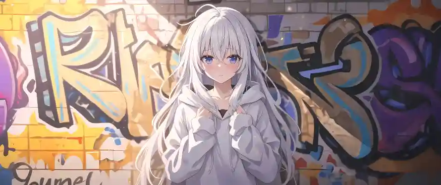 3k动漫壁纸-少女 - 插画-白毛「哲风壁纸」