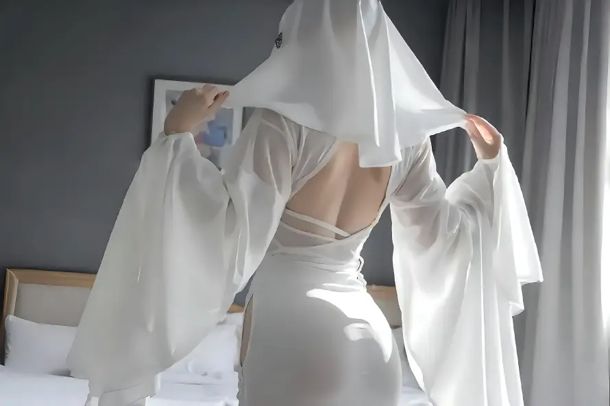 8kcos壁纸-幽灵娘 - 室内场景-白色服饰「哲风壁纸」