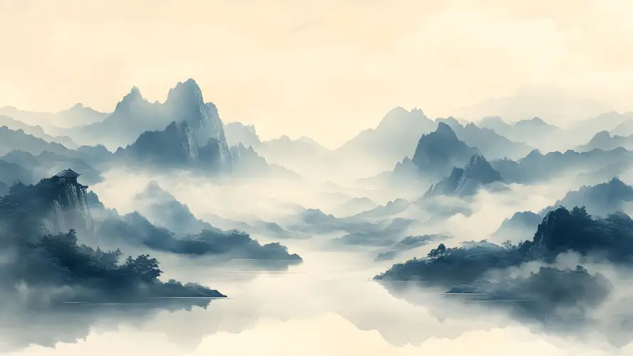 4k传统水墨壁纸-国风山水 - 国风意境-山水壁纸「哲风壁纸」
