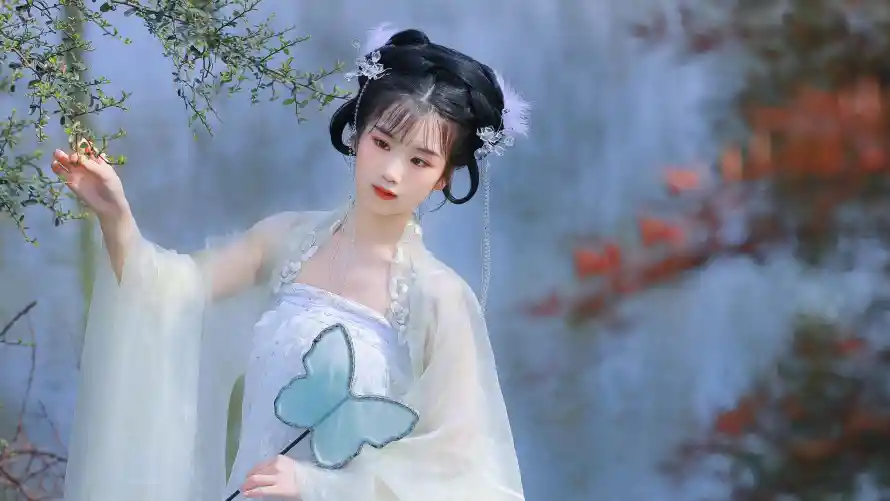 4k古装壁纸-美女 - 传统服饰-古典妆容「哲风壁纸」